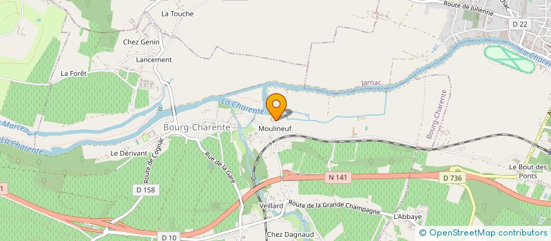 localisation de l'entreprise RABY DE LA CROIX DE BIARD  BOURG-CHARENTE