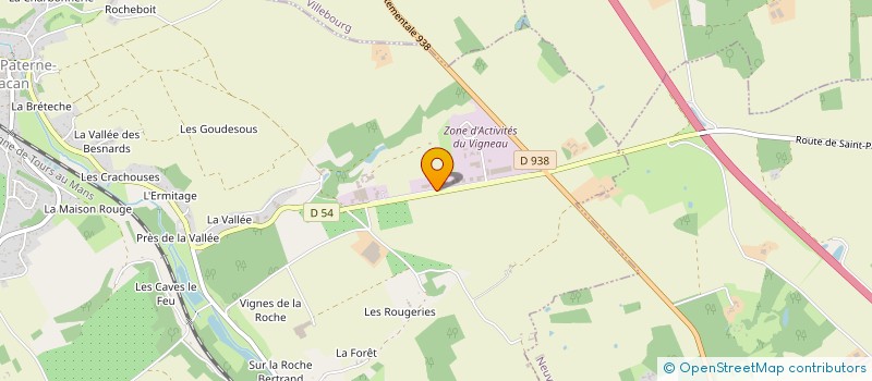 localisation de l'entreprise RACAN LASER  SAINT PATERNE RACAN