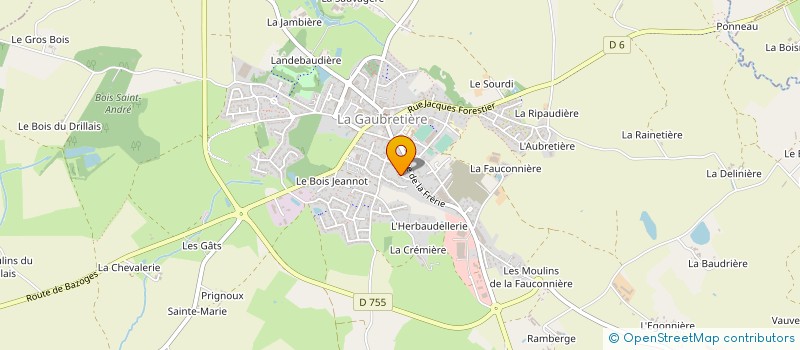 localisation de l'entreprise RACAUD NETTOYAGE à SAINT-AUBIN-DES-ORMEAUX