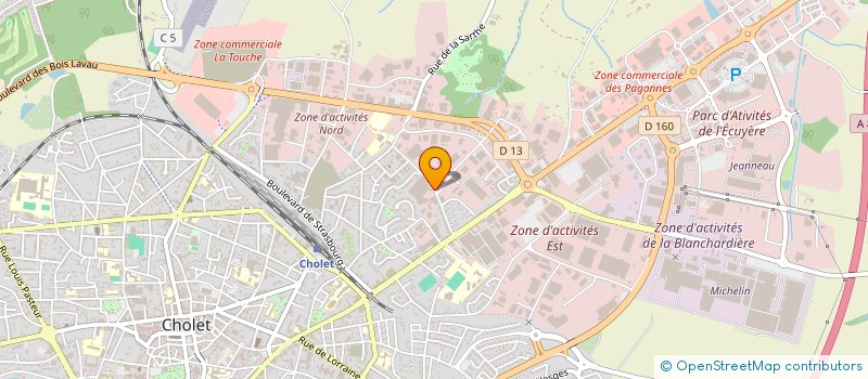 localisation de l'entreprise RACCORDS ET PLASTIQUES NICOLL à CHOLET