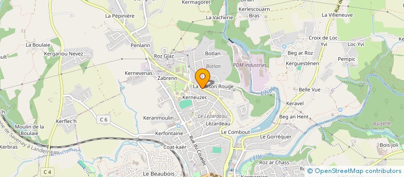 localisation de l'entreprise RACHELEAU  QUIMPERLE