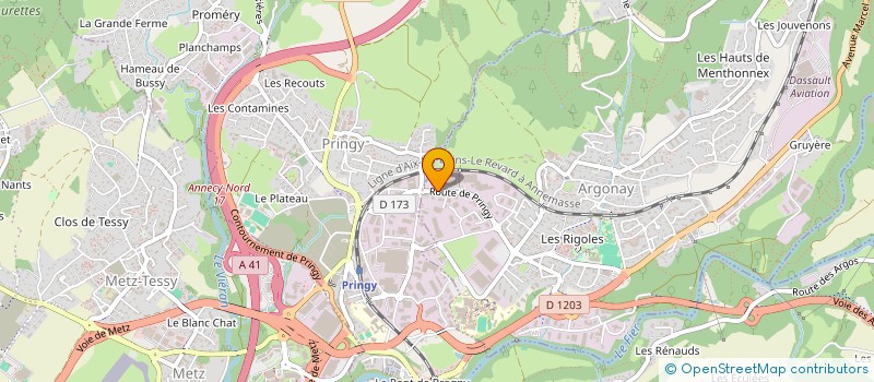 localisation de l'entreprise RACHEX SARL  ARGONAY