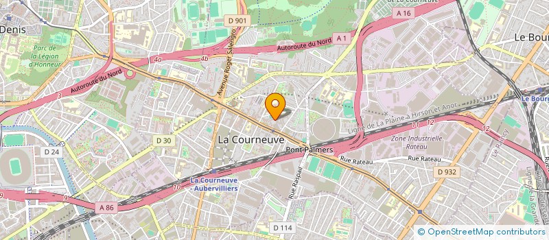 localisation de l'entreprise RACHID VTC à LA COURNEUVE