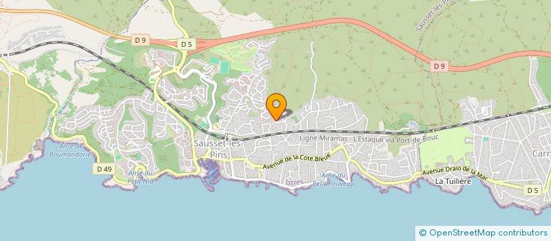 localisation de l'entreprise RACINE  SAUSSET-LES-PINS