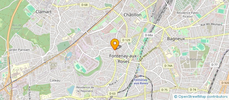 localisation de l'entreprise RACINE à FONTENAY-AUX-ROSES