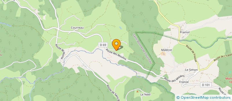 localisation de l'entreprise RACINE D'AVENIR  SAINT-BONNET-LE-COURREAU