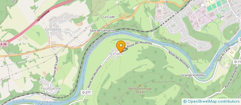 localisation de l'entreprise RACINE D'ESNANS à ESNANS