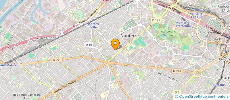 localisation de l'entreprise RACINE DISTRIBUTION à NANTERRE