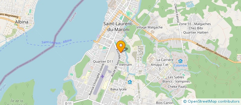 localisation de l'entreprise RACINE FAISCEAUX DE GUYANE  SAINT-LAURENT-DU-MARONI