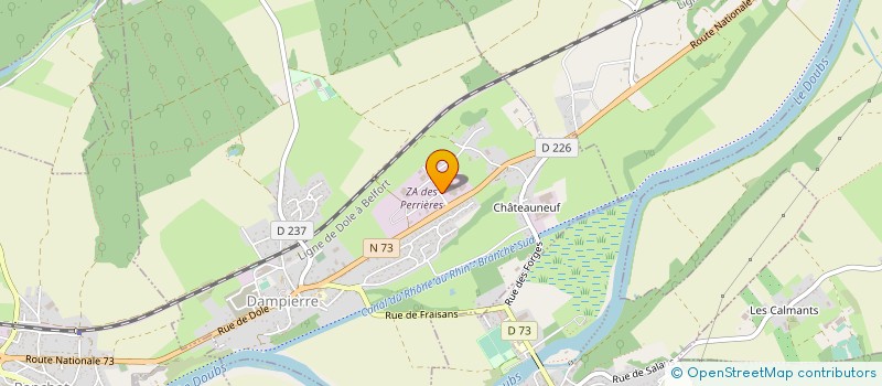 localisation de l'entreprise RACINE SAS à DAMPIERRE