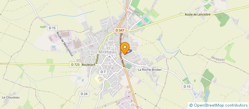 localisation de l'entreprise RACINES 2 A  MIREBEAU