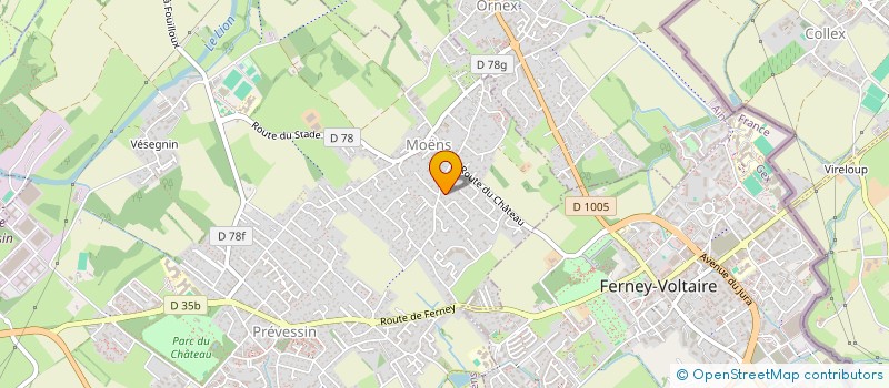 localisation de l'entreprise RACINES à PREVESSIN-MOENS