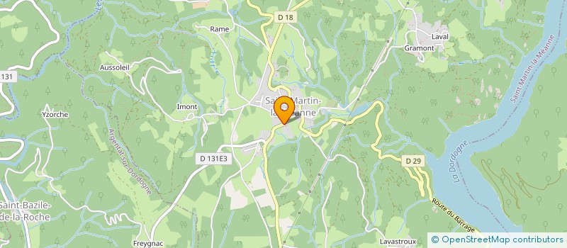 localisation de l'entreprise RACINES à ARGENTAT-SUR-DORDOGNE