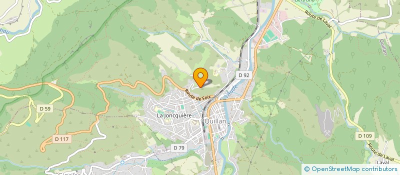 localisation de l'entreprise RACINES à QUILLAN