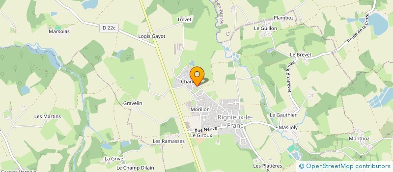 localisation de l'entreprise RACINES DE VI'  RIGNIEUX-LE-FRANC