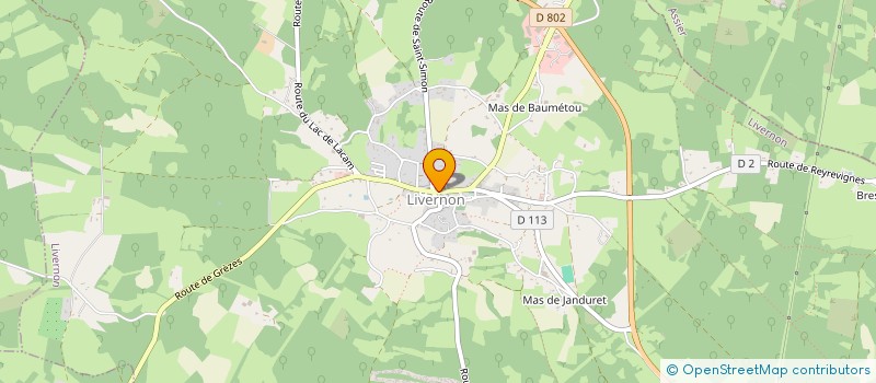 localisation de l'entreprise RACINES ET PAPILLES  LIVERNON