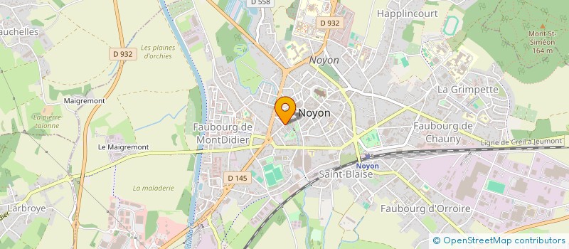 localisation de l'entreprise RACINES ET PATRIMOINE  NOYON