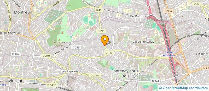 localisation de l'entreprise RACINES ET TRANSMISSION GAN LEVANA à FONTENAY-SOUS-BOIS