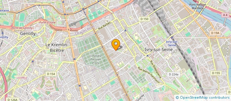 localisation de l'entreprise RACINES FAMILY  IVRY-SUR-SEINE