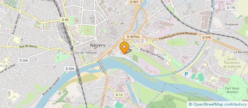 localisation de l'entreprise RACINES HOTELS II à NEVERS