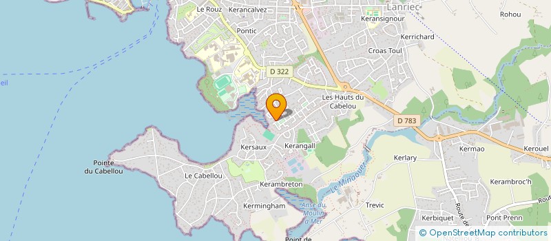 localisation de l'entreprise RACINES IMMOBILIERES à CONCARNEAU