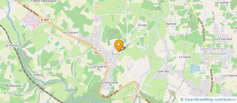 localisation de l'entreprise RACINES NUMERIQUES  BULLY