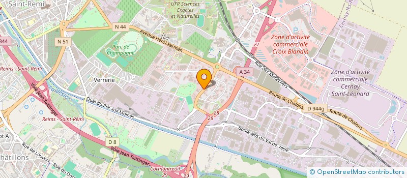 localisation de l'entreprise RACINES VERTES  REIMS