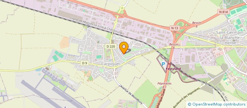 localisation de l'entreprise RACINES VOYAGES  CARPIQUET