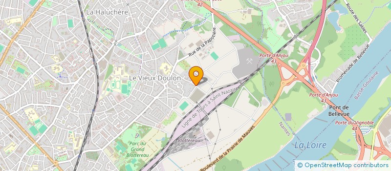 localisation de l'entreprise RACING ATHLETIC CLUB CHEMINOTS OMNISPORTS à NANTES