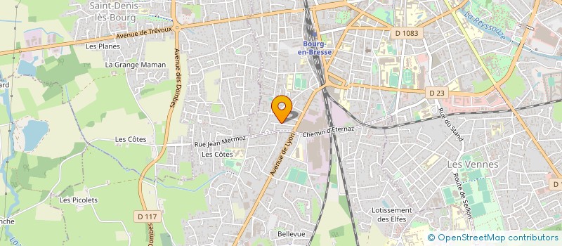 localisation de l'entreprise RACING-CLUB CHEMINOTS BRESSANS à BOURG-EN-BRESSE