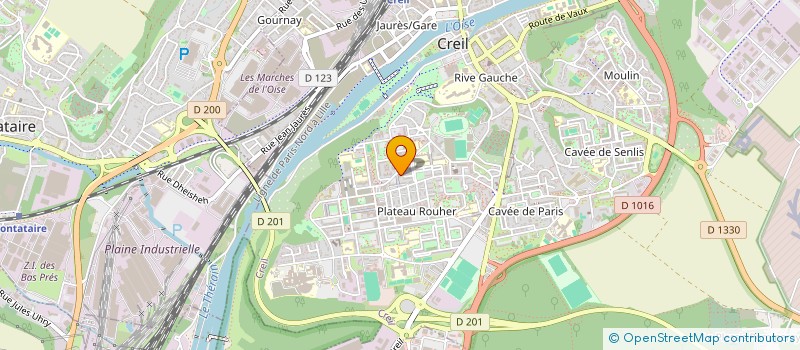 localisation de l'entreprise RACING CLUB CREIL AGGLOMERATION HANDBALL  CREIL