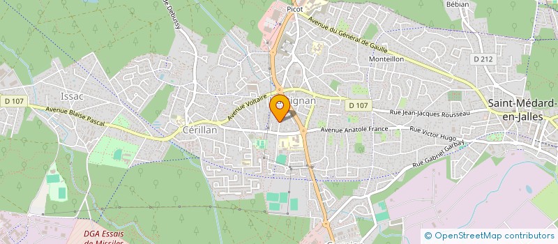 localisation de l'entreprise RACING CLUB D'HASTIGNAN  SAINT-MEDARD-EN-JALLES