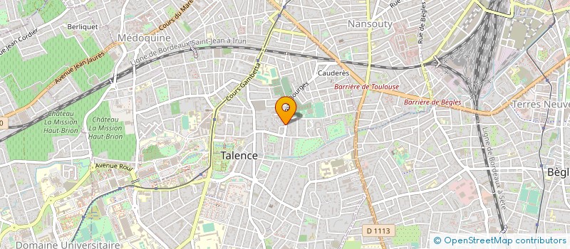 localisation de l'entreprise RACING CLUB DE BORDEAUX à TALENCE