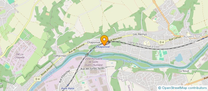 localisation de l'entreprise RACING CLUB DE CHAPONVAL  AUVERS-SUR-OISE