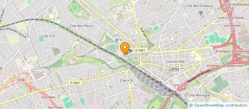 localisation de l'entreprise RACING CLUB DE LENS  LENS