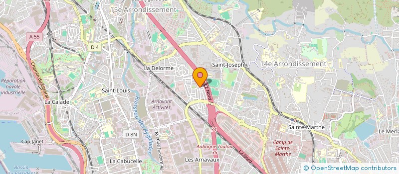 localisation de l'entreprise RACING CLUB DE SAINT JOSEPH à MARSEILLE 15
