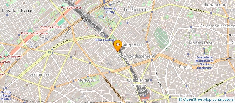 localisation de l'entreprise RACING CLUB DES TERNES ET DE LA PLAINE MONCEAU  PARIS