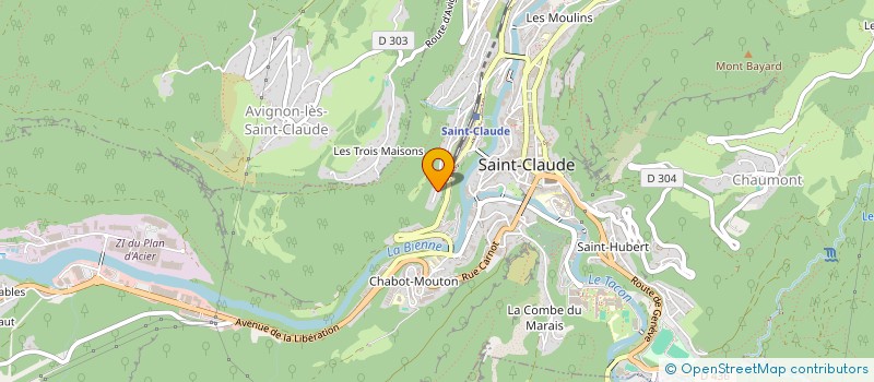 localisation de l'entreprise RACING CLUB FOOTBALL SAINT CLAUDE  SAINT-CLAUDE