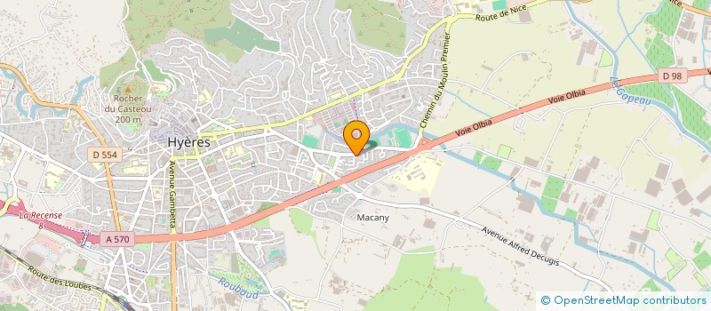 localisation de l'entreprise RACING CLUB HYEROIS à HYERES