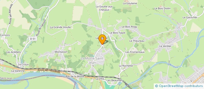 localisation de l'entreprise RACING CLUB LES GUERREAUX LA MOTTE  LA MOTTE-SAINT-JEAN