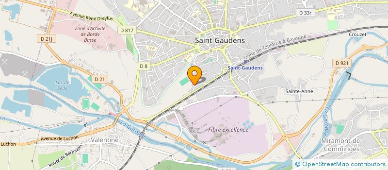 localisation de l'entreprise RACING CLUB SAINT GAUDENS COMMINGES XIII  SAINT-GAUDENS