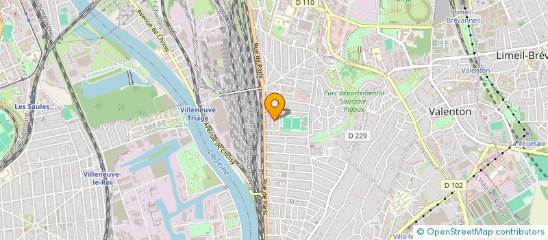 localisation de l'entreprise RACING CLUB  VILLENEUVE SAINT GEORGES (RC VILLENEUVE)  VILLENEUVE-SAINT-GEORGES