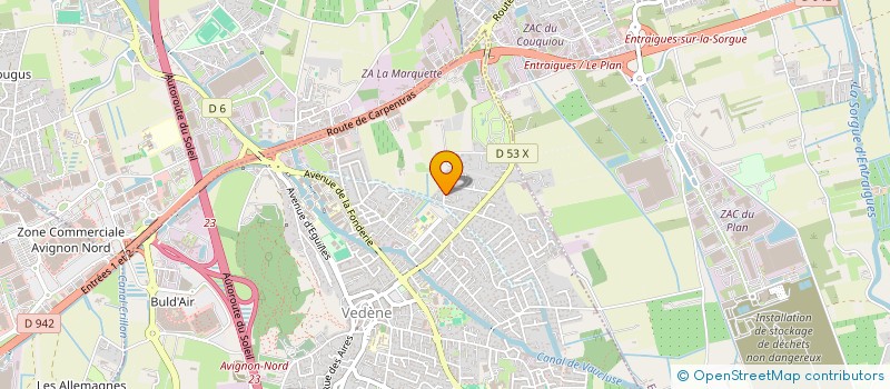 localisation de l'entreprise RACING CLUV VEDENE XV à VEDENE