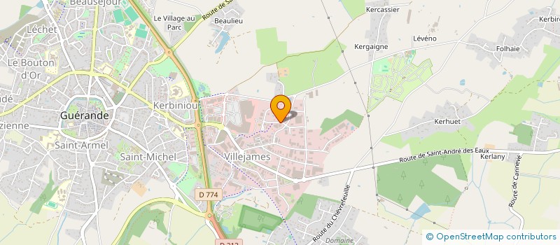 localisation de l'entreprise RACING DEVELOPPEMENT  GUERANDE