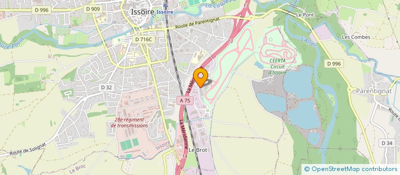 localisation de l'entreprise RACING IMMO  ISSOIRE