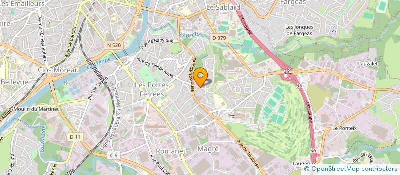 localisation de l'entreprise RACING LIMOUSIN JUDO 87 à LIMOGES