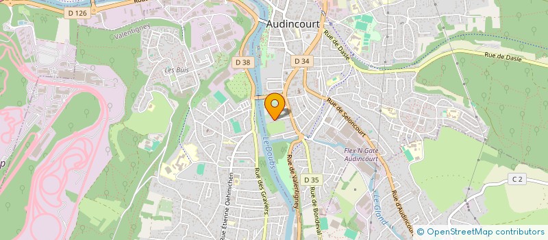 localisation de l'entreprise RACING'STYL à AUDINCOURT