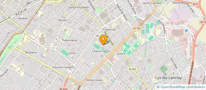 localisation de l'entreprise RACING TENNIS CLUB DE ROUBAIX à ROUBAIX