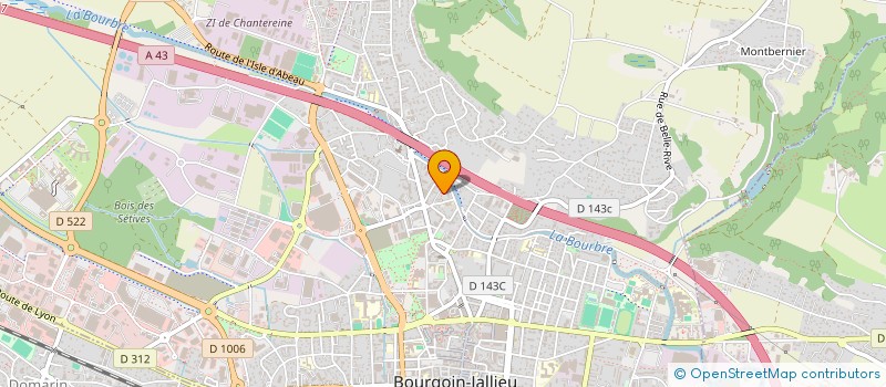 localisation de l'entreprise RACK RHONE-ALPES  BOURGOIN-JALLIEU