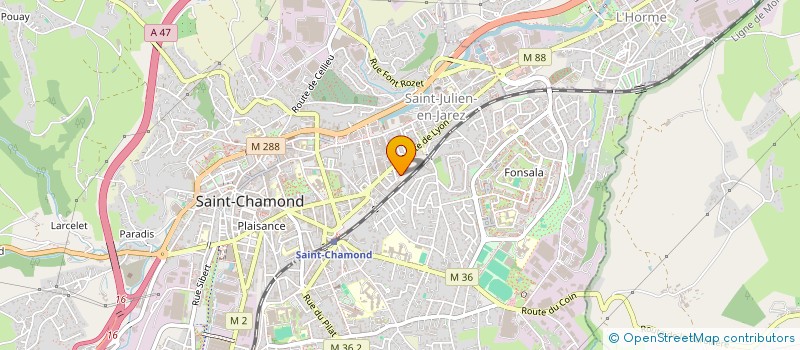 localisation de l'entreprise RACKING CONCEPT  SAINT-CHAMOND